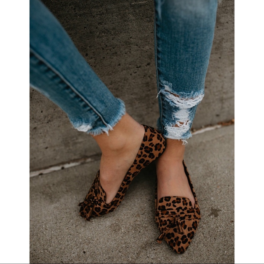 🌸 Leopard Tassel Flat Loafers All Sizes 6-11🌸 - Picture 3 of 3